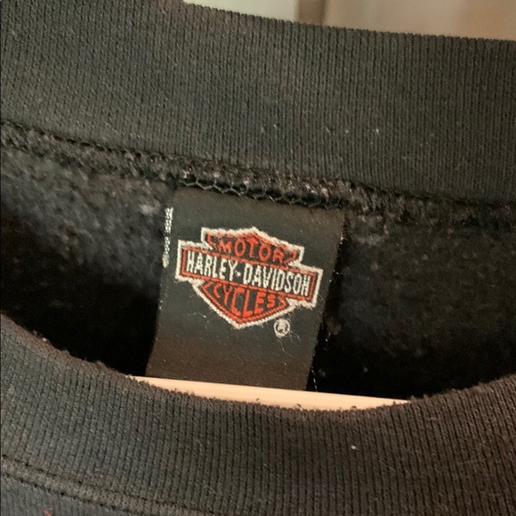 Harley-Davidson Gray Crewneck Sweater with Iconic Logo - Picture 3 of 4